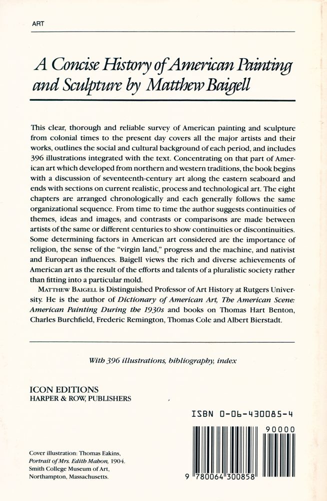 『A Concise History of American Painting and Sculpture』 3