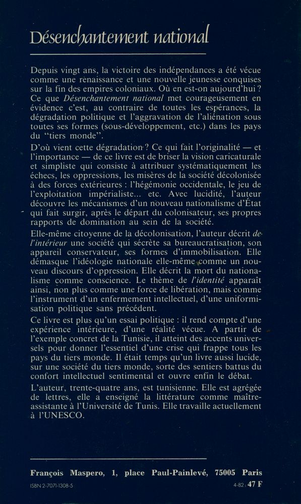 『Désenchantement national : Essai sur la décolonisation』 3