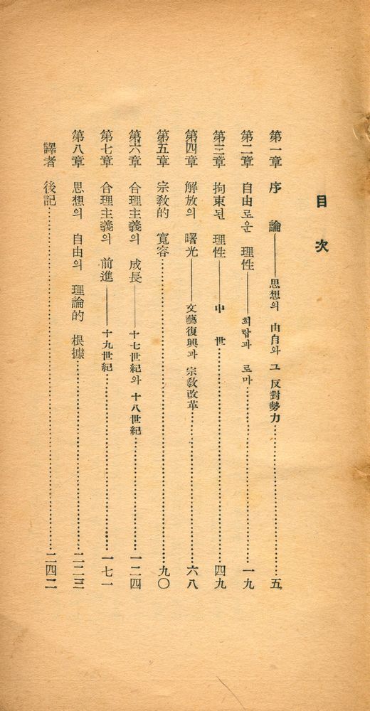 『敎養新書 20 - 思想의 自由의 歷史(교양신서 20 - 사상의 자유의 역사)』 2