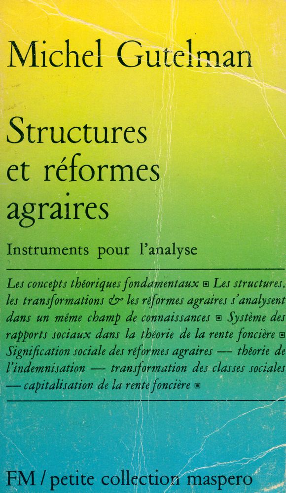 『Structures et réformes agraires: Instruments pour l'analyse』 1