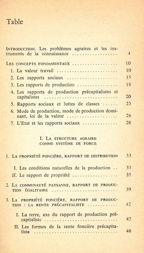 『Structures et réformes agraires: Instruments pour l'analyse』 2