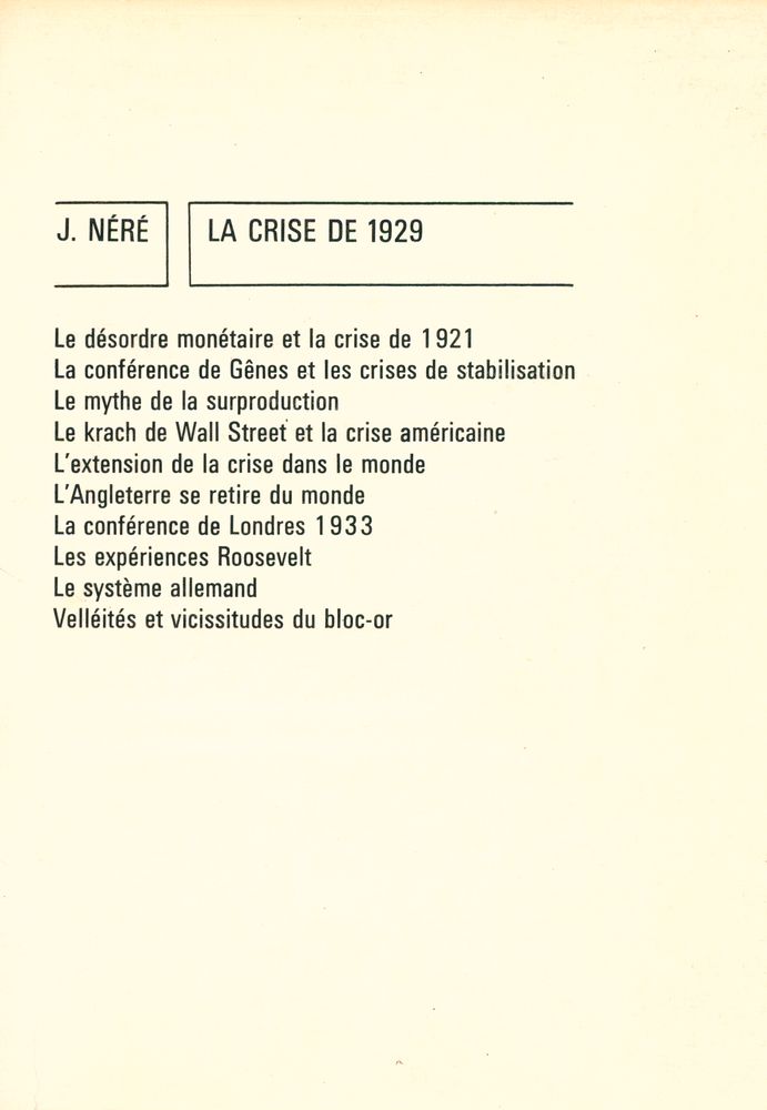 『LA CRISE DE 1929』 4