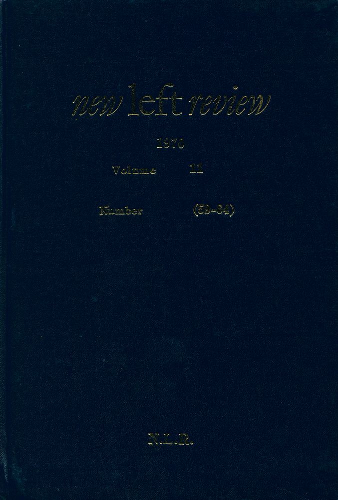 『new left review』 1970 Volume 11 Number (59 - 64)』 1