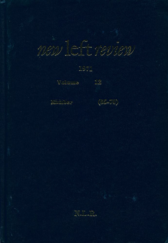『new left review』 1971 Volume 12 Number (65 - 70)』 1