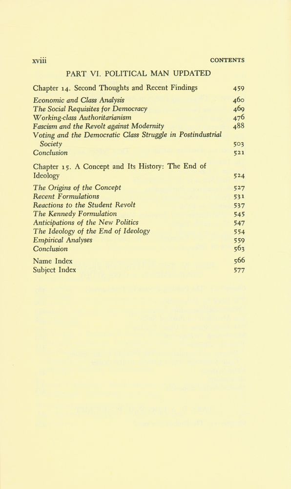 『POLITICAL MAN : The Social Bases of Politics』 5