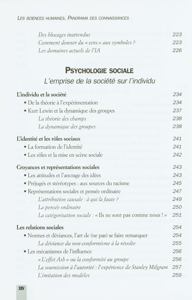 『Les sciences humaines : Panorama des connaissances』