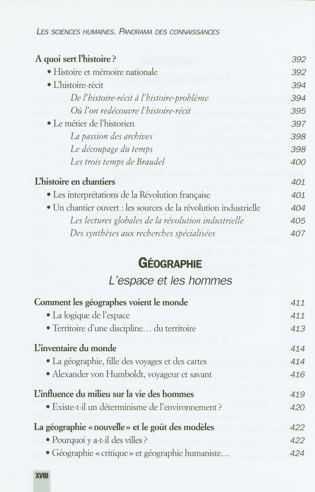 『Les sciences humaines : Panorama des connaissances』