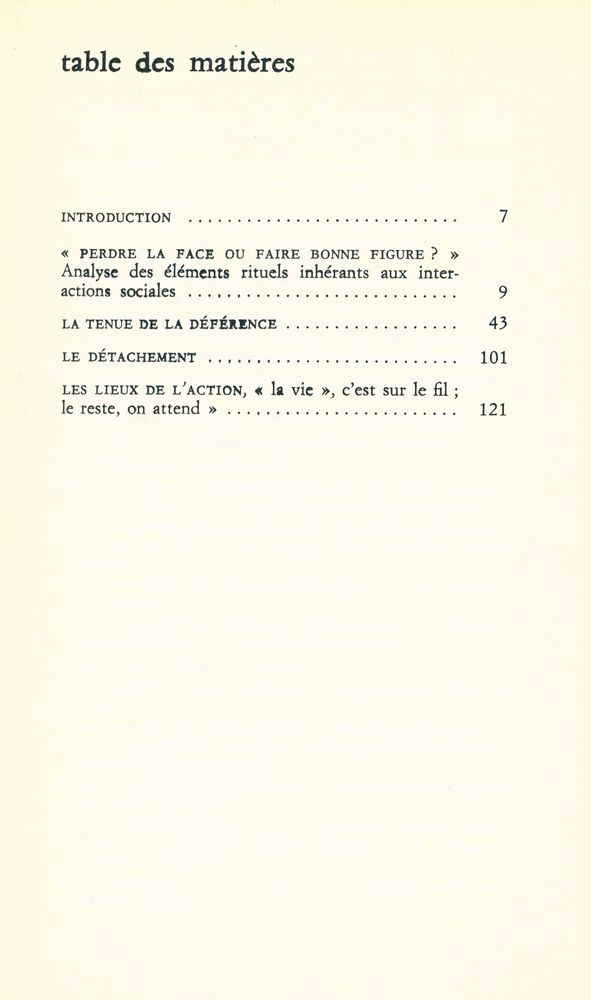 『les rites d'interaction』 2