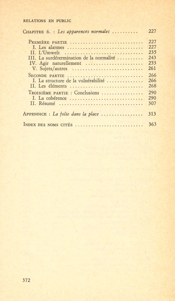 『la mise en scène de la vie quotidienne : 2. Les relations en public』 3