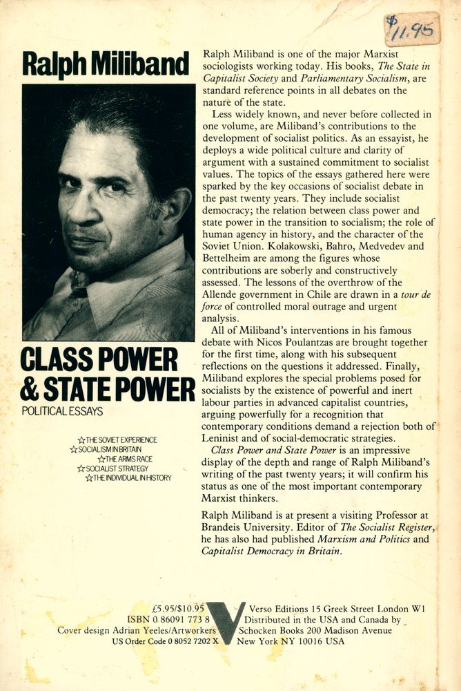 『CLASS POWER & STATE POWER : POLITICAL ESSAYS』 3