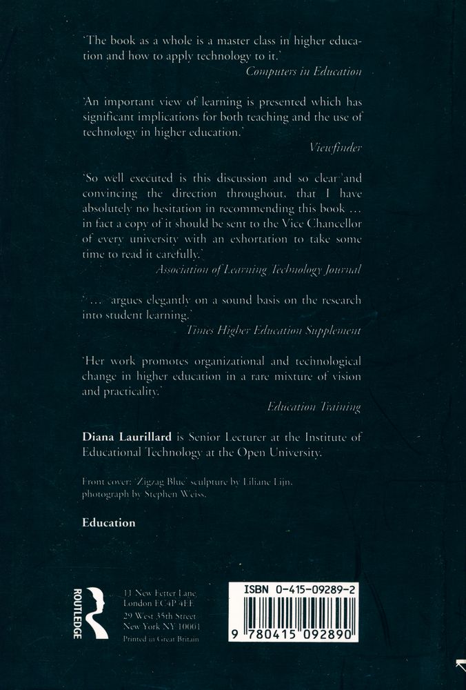 『RETHINKING UNIVERSITY TEACHING : a framework for the effective use of educational technology』 6