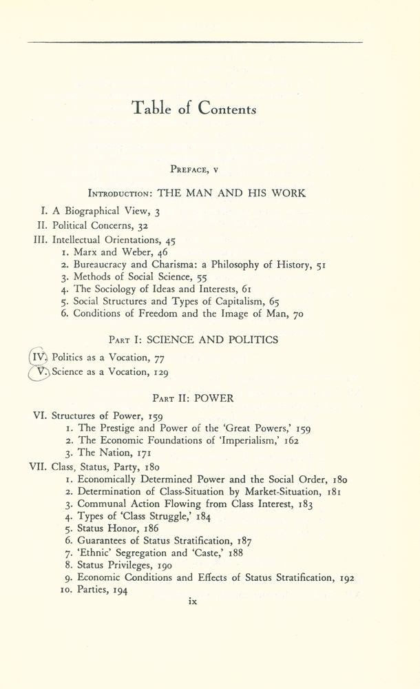 『FROM MAX WEBER : ESSAYS IN SOCIOLOGY』 2