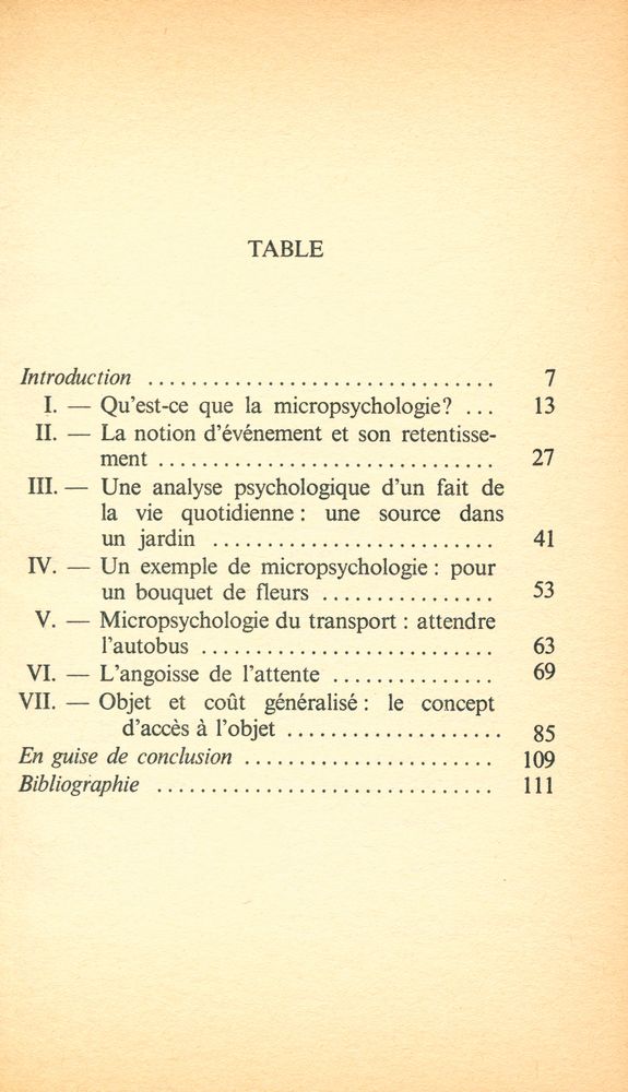 『MICROPSYCHOLOGIE ET VIE QUOTIDIENNE: La société au microscope』 2