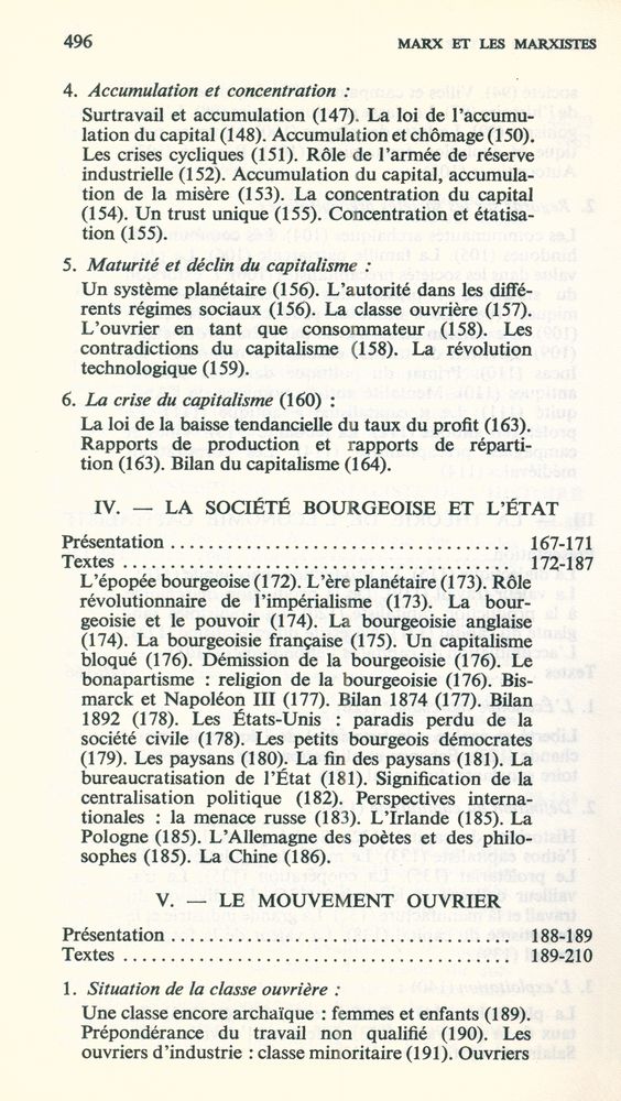 『MARX ET LES MARXISTES』 5