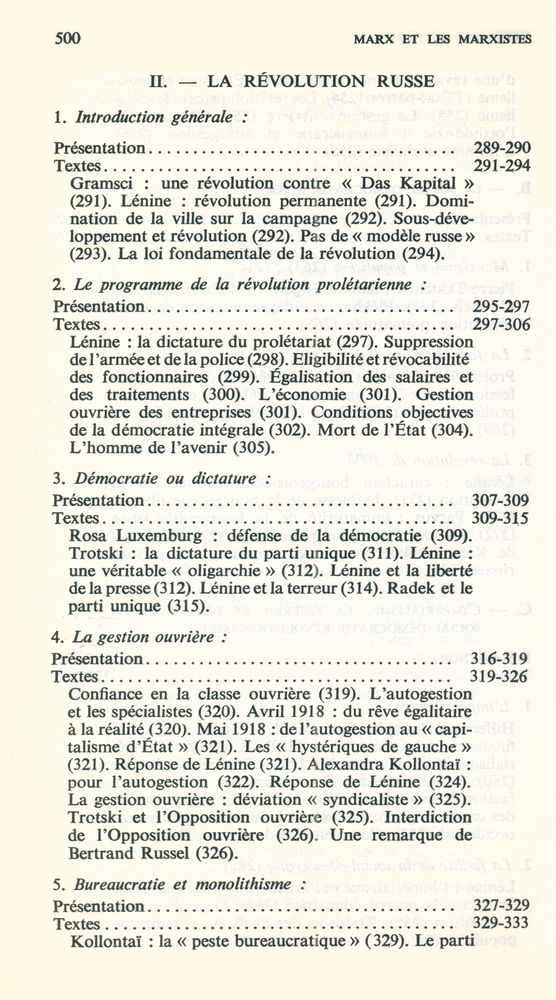 『MARX ET LES MARXISTES』