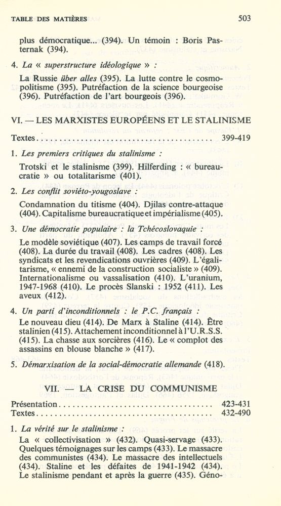 『MARX ET LES MARXISTES』