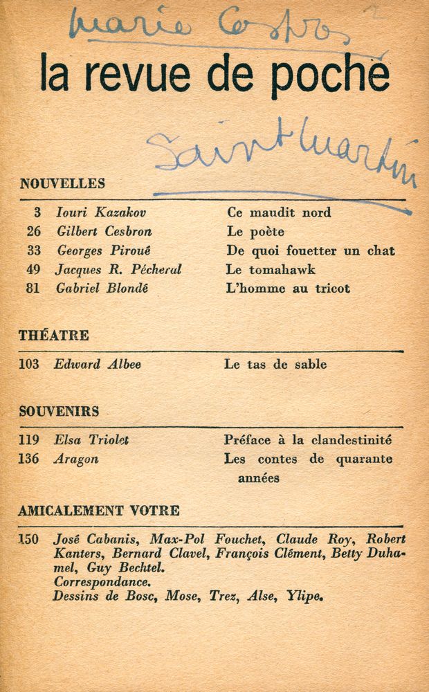 『La Revue de Poche』 N° 2  MARS 1965 2