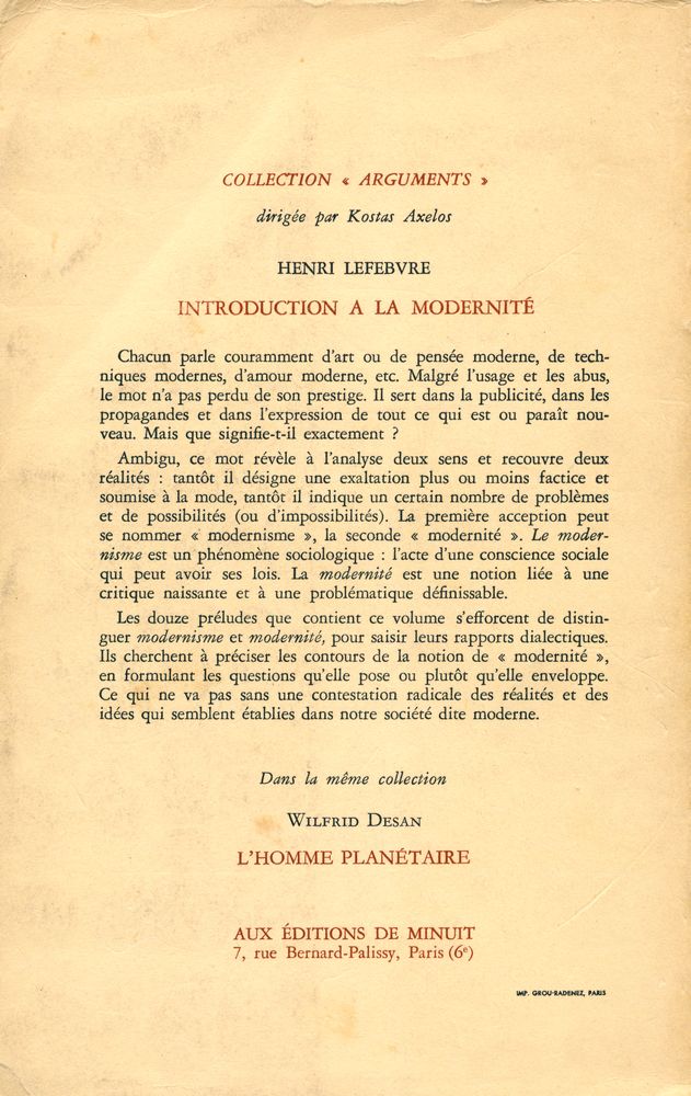 『INTRODUCTION A LA MODERNITÉ : PRÉLUDES』 3