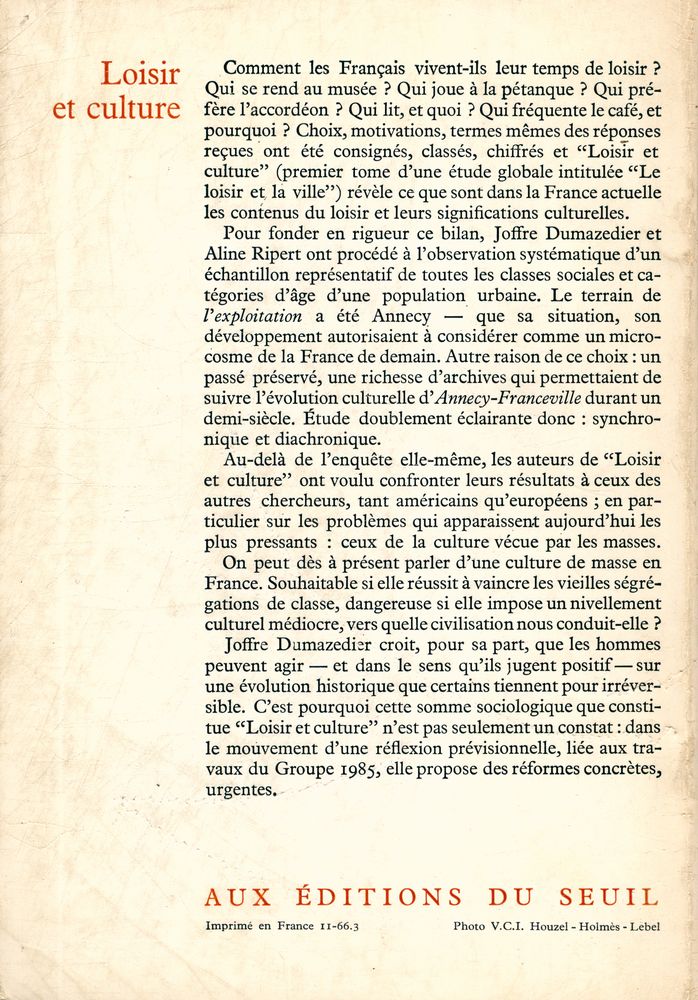 『LE LOISIR ET LA VILLE 1 : LOSIR ET CULTURE』 6