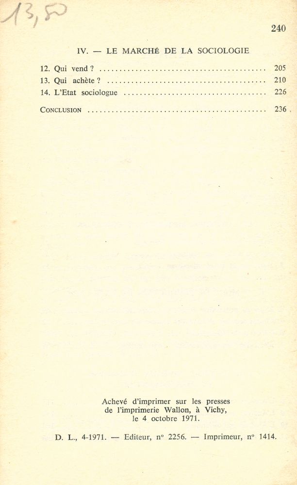 『Clefs pour LA SOCIOLOGIE』 3