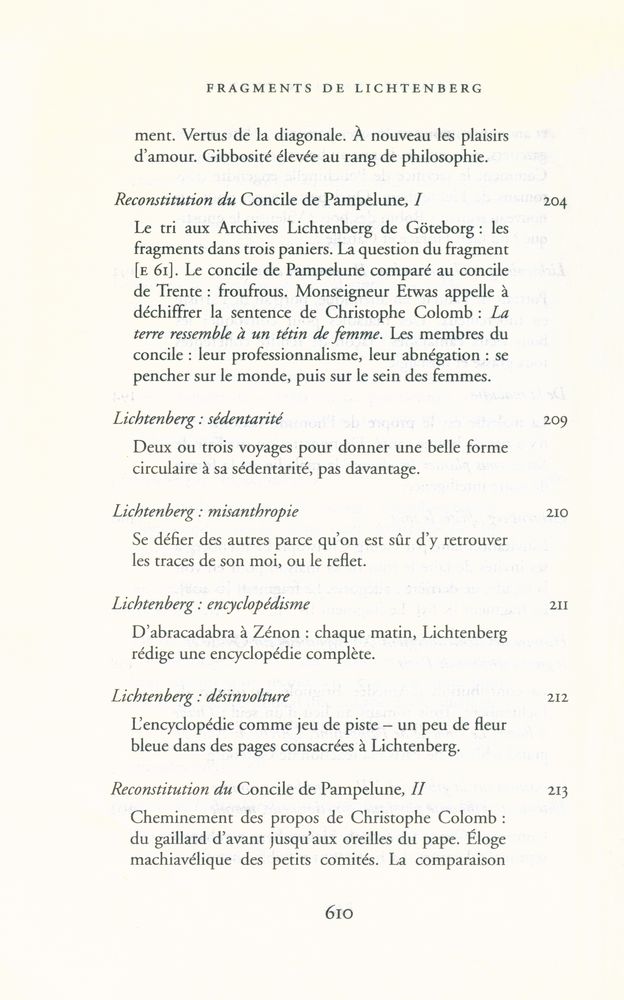 『fragments de lichtenberg』