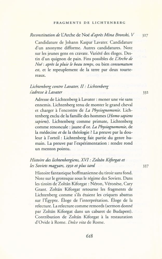 『fragments de lichtenberg』