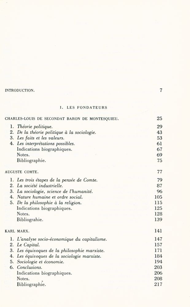 『Les étapes de la pensée sociologique : Montesquieu. Comte. Marx. Tocqueville. Durkheim. Pareto. Weber.』 2