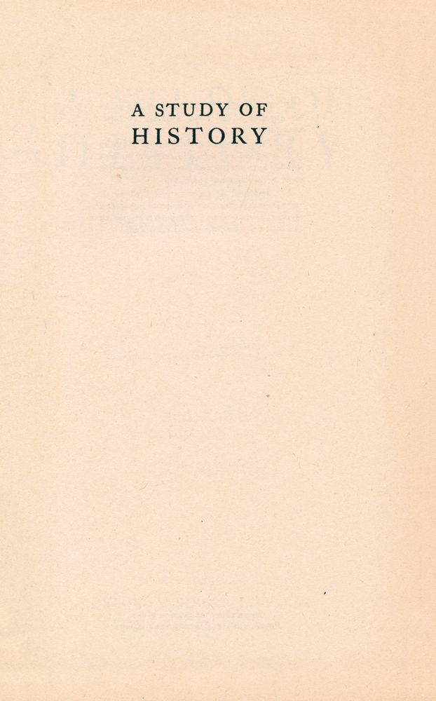 『A STUDY OF HISTORY』 1