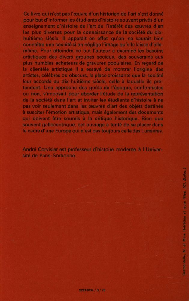 『arts et sociétés dans l'europe du XVIIIe siècle』 6