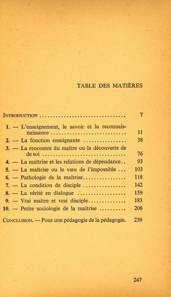 『POURQUOI DES PROFESSEURS?』 2