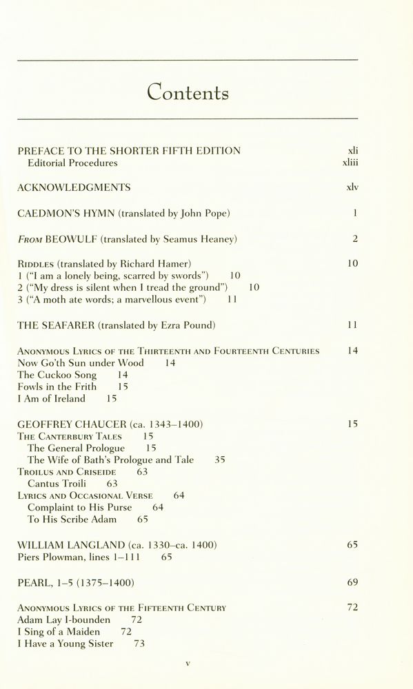 『The Norton anthology of poetry』 2