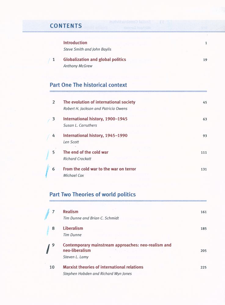 『THE GLOBALIZATION OF WORLD POLITICS : An introduction to international relations』 2