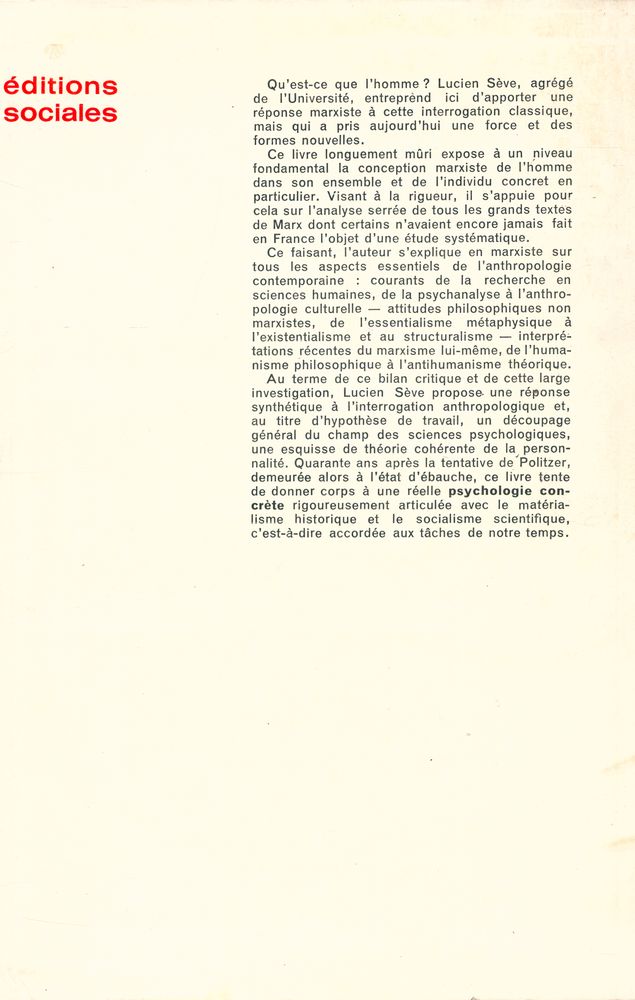 『MARXISME ET THÉORIE DE LA PERSONNALITÉ』 4