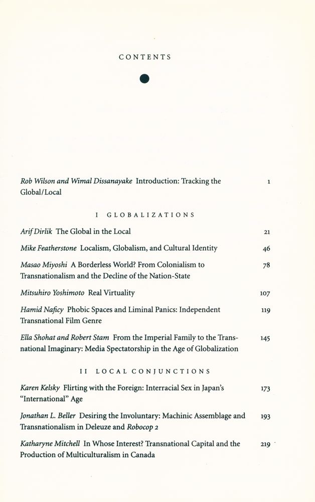 『Global/local : cultural production and the transnational imaginary』 2