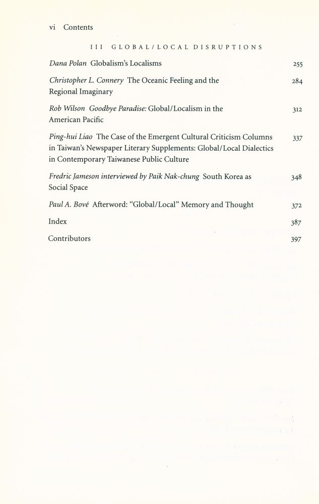 『Global/local : cultural production and the transnational imaginary』 3