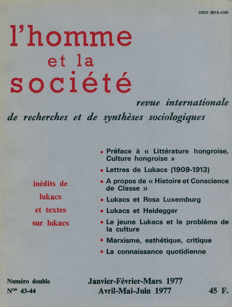 『I'homme et la societe』 1