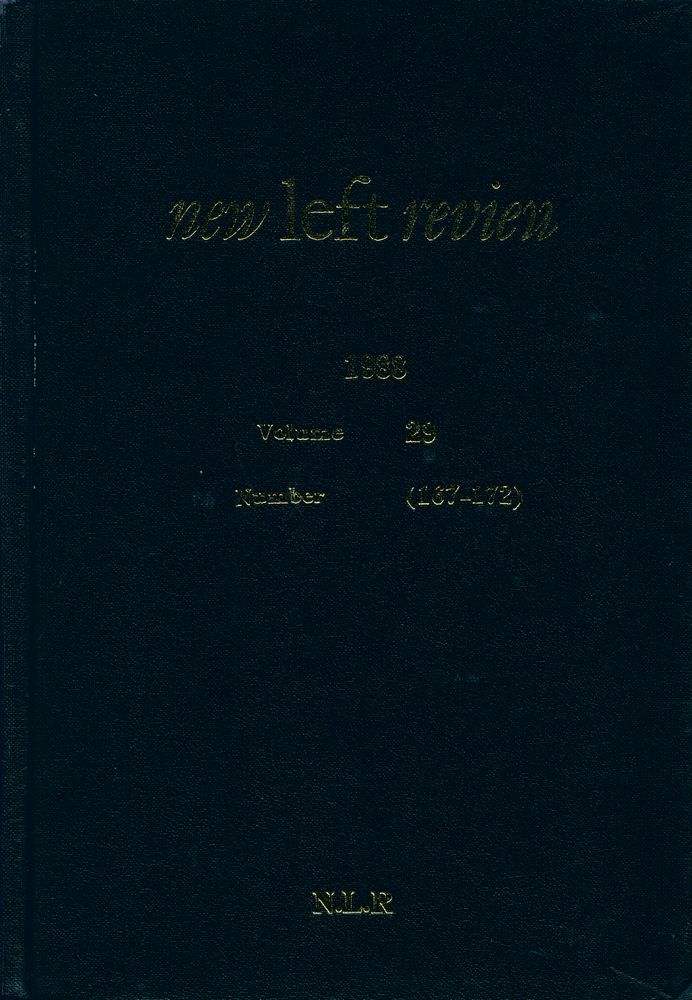 『new left review』 Volume 29 Number (167 - 172) 1