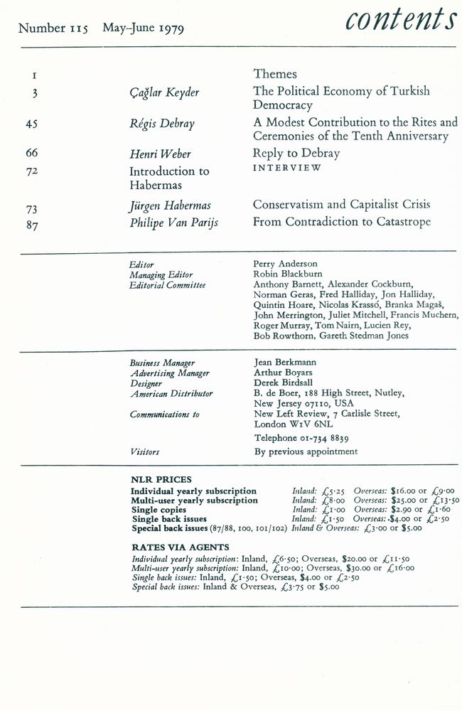 『new left review』 Volume 20 Number (113 - 118) 3