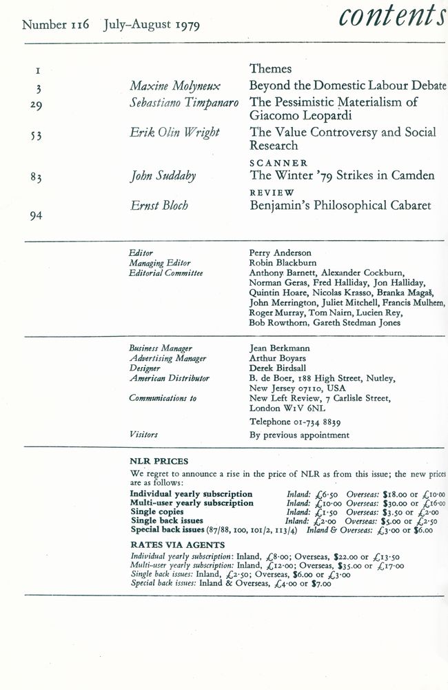 『new left review』 Volume 20 Number (113 - 118) 4