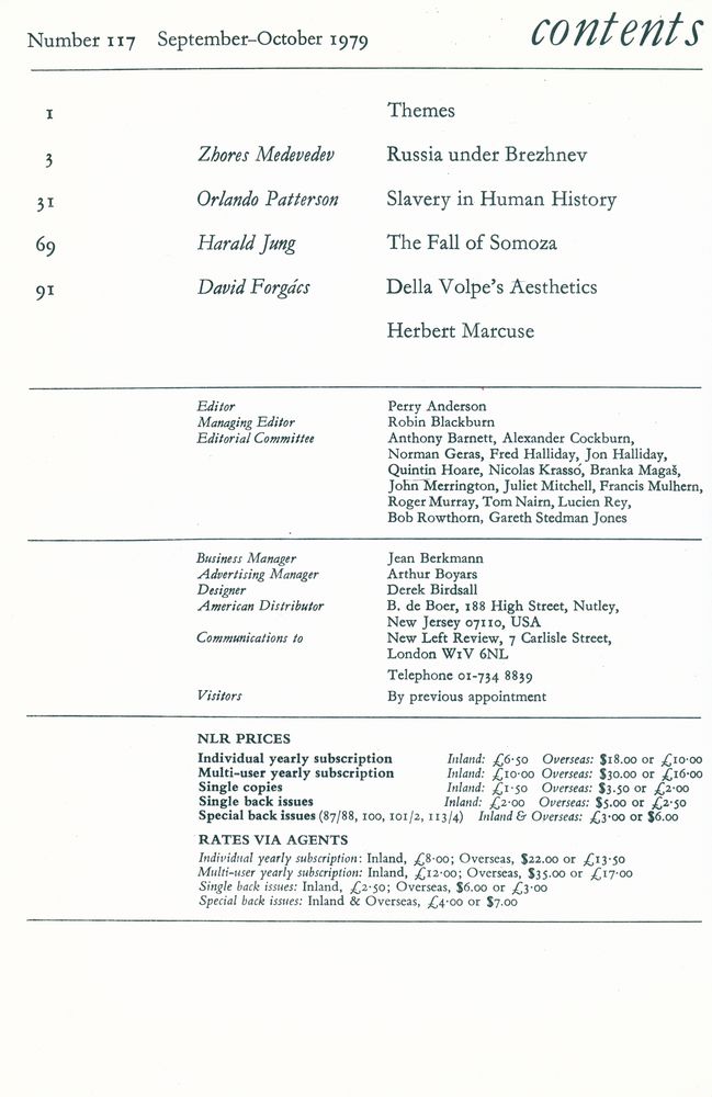 『new left review』 Volume 20 Number (113 - 118) 5