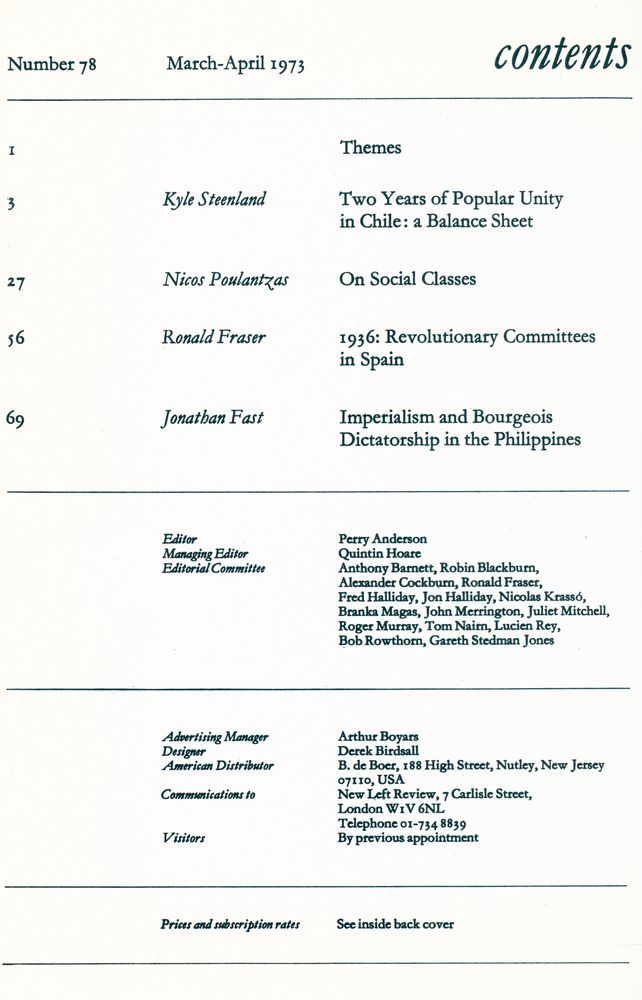 『new left review』 Volume 14 Number (77 - 83) 3
