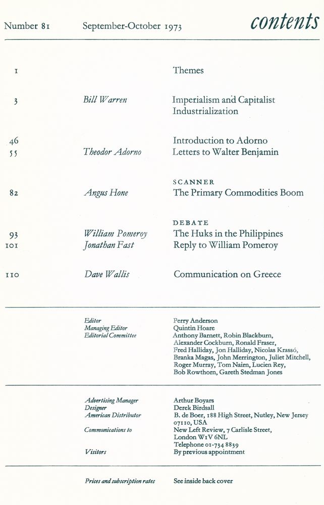 『new left review』 Volume 14 Number (77 - 83) 6
