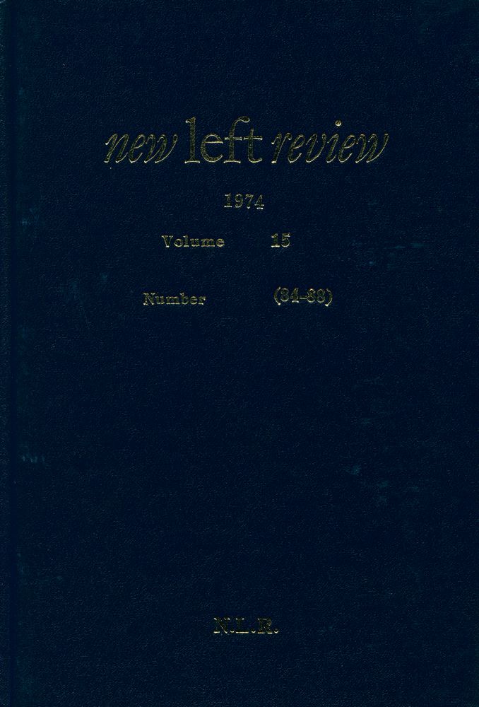 『new left review』 Volume 15 Number (84 - 88) 1