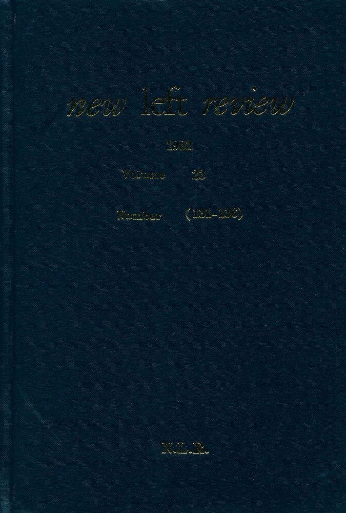 『new left review』 1982 Volume 23 Number (131 - 136) 1