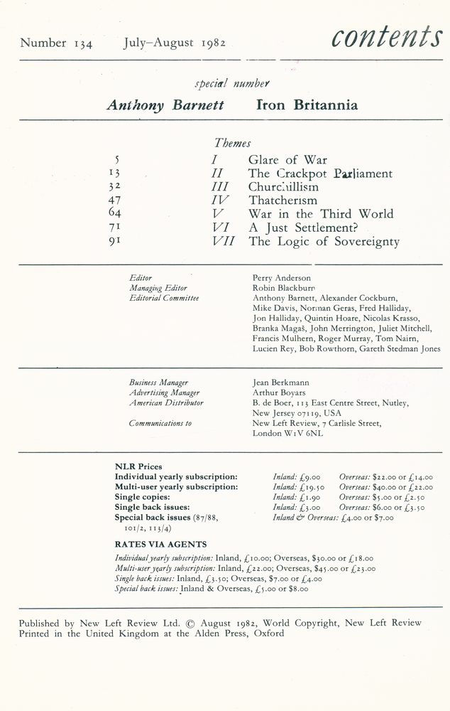 『new left review』 1982 Volume 23 Number (131 - 136) 5