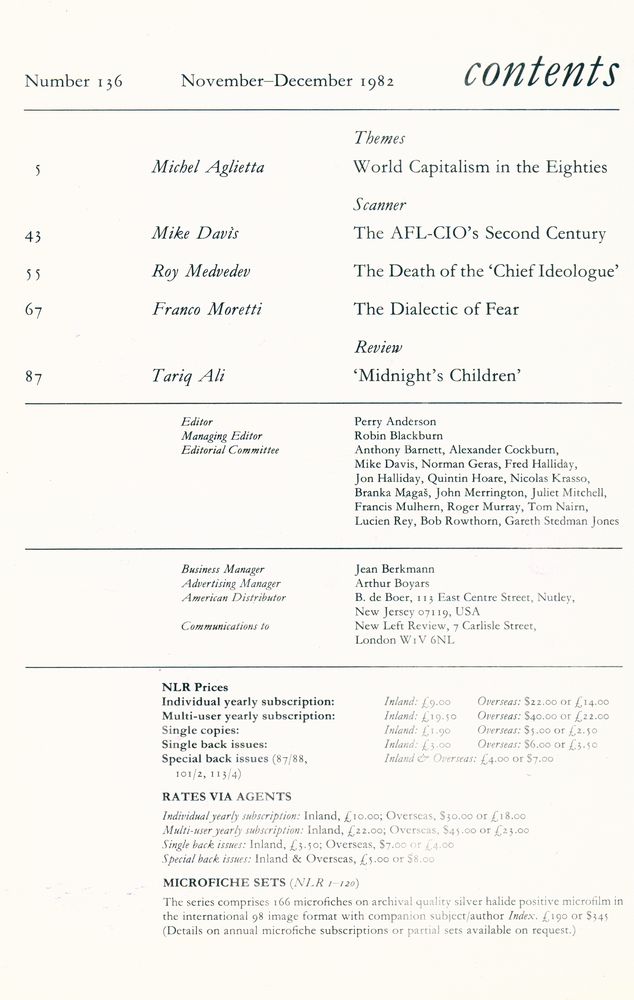 『new left review』 1982 Volume 23 Number (131 - 136) 7