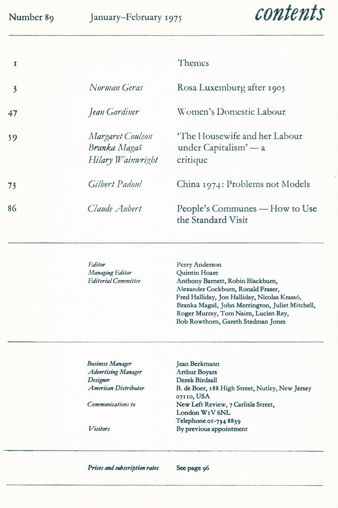 『new left review』 1975 Volume 16 Number (89 - 94) 2
