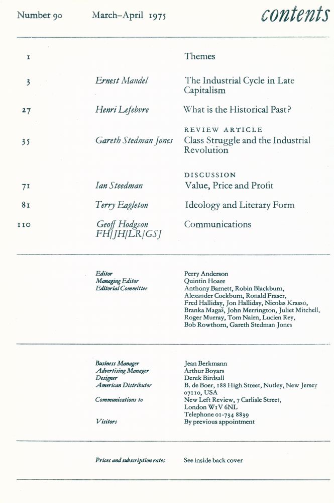 『new left review』 1975 Volume 16 Number (89 - 94) 3