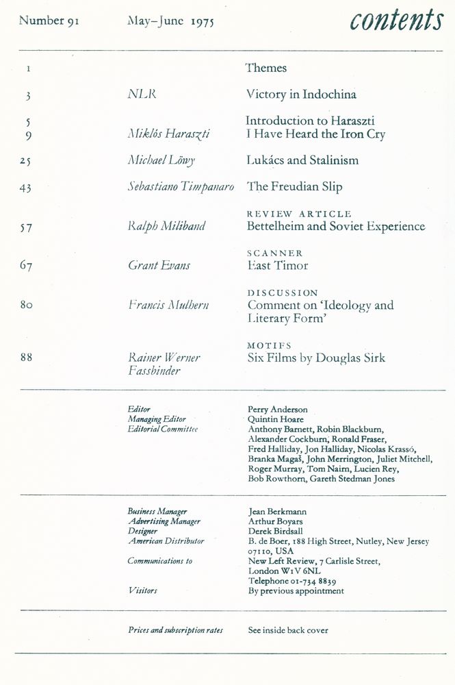 『new left review』 1975 Volume 16 Number (89 - 94) 4