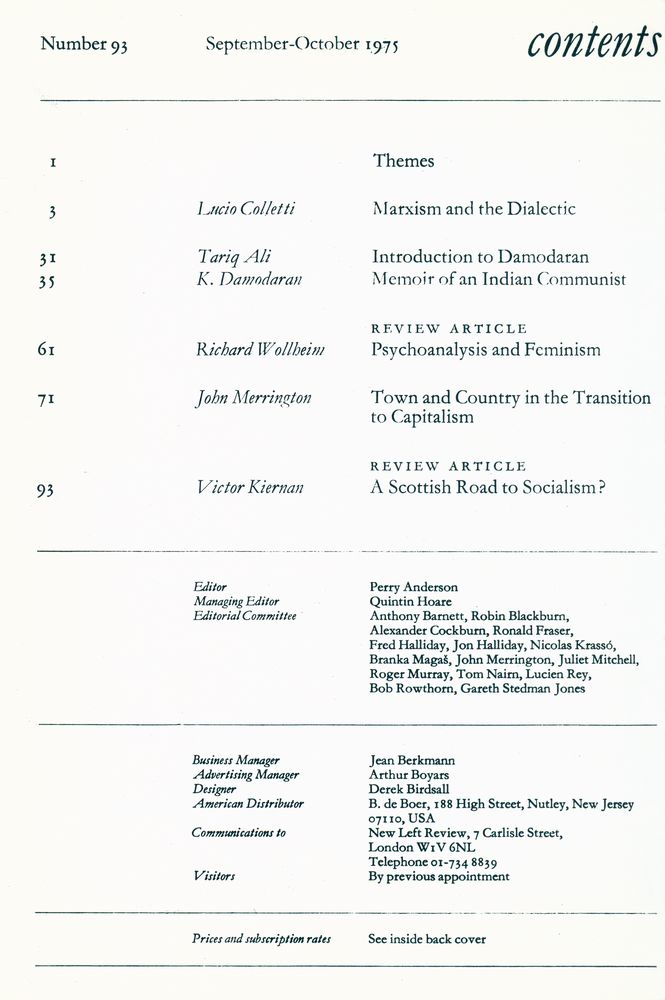 『new left review』 1975 Volume 16 Number (89 - 94) 6